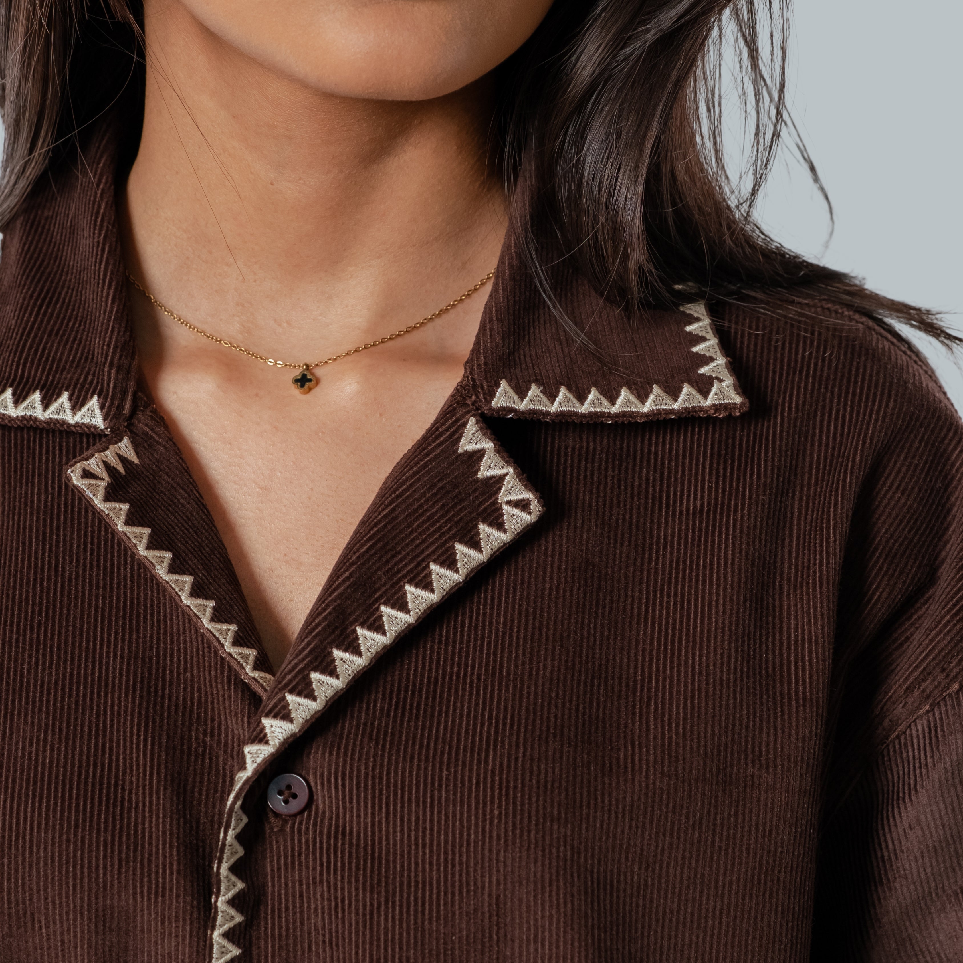Mocha | Camp Collar Half Sleeve Shirt