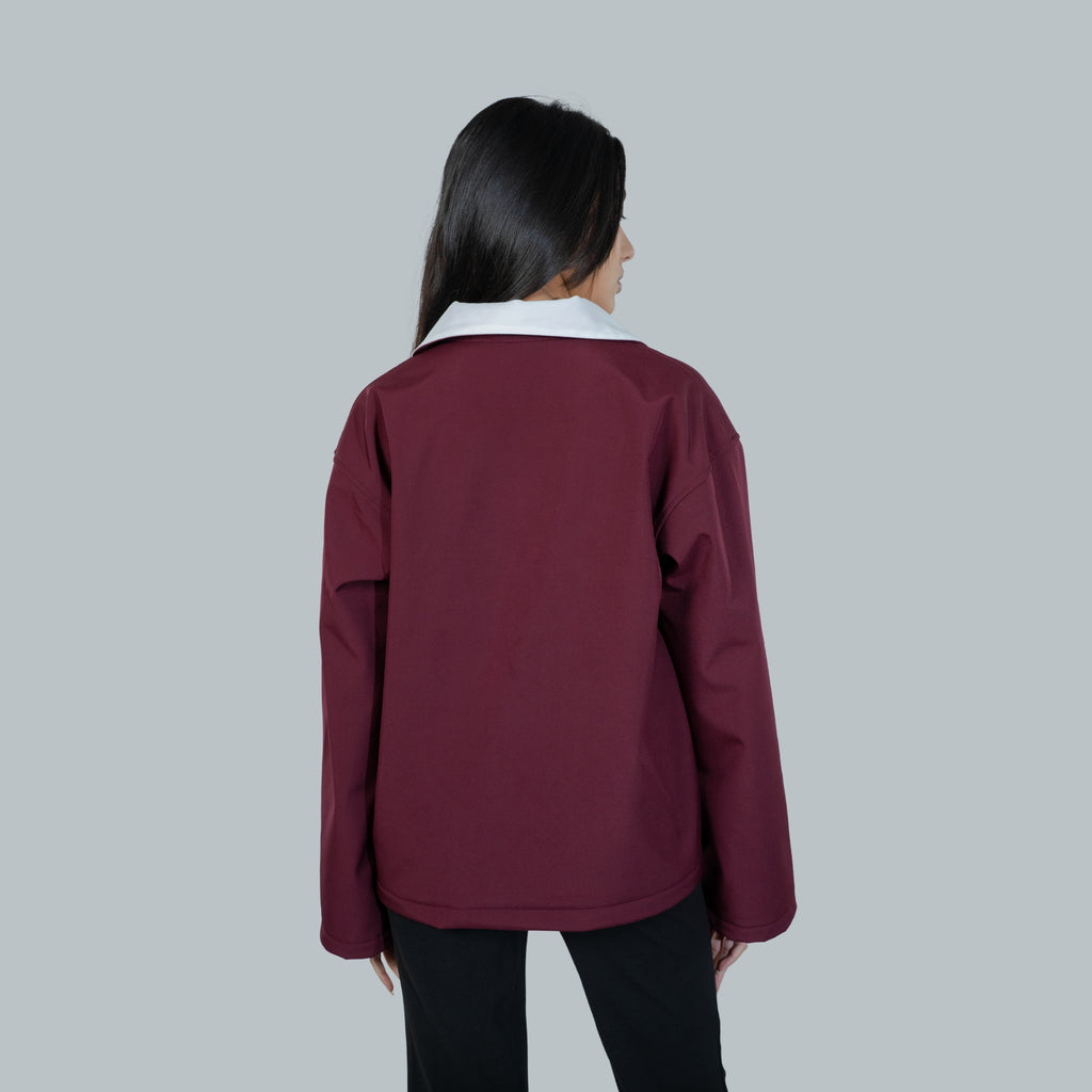 Crimson | Duo Tone Drape Shirt