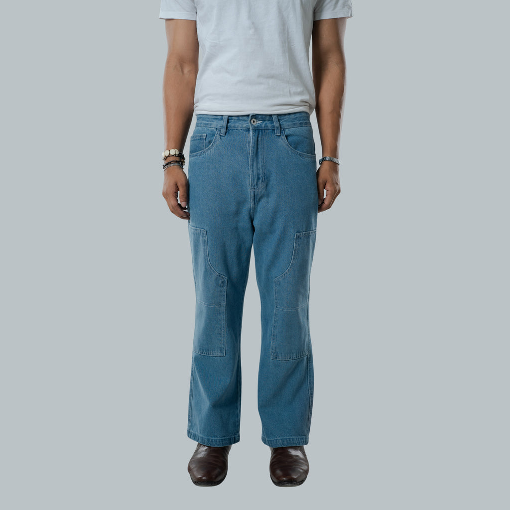 Blue Jay | Patch Panel Straight Cut Denim(unisex)