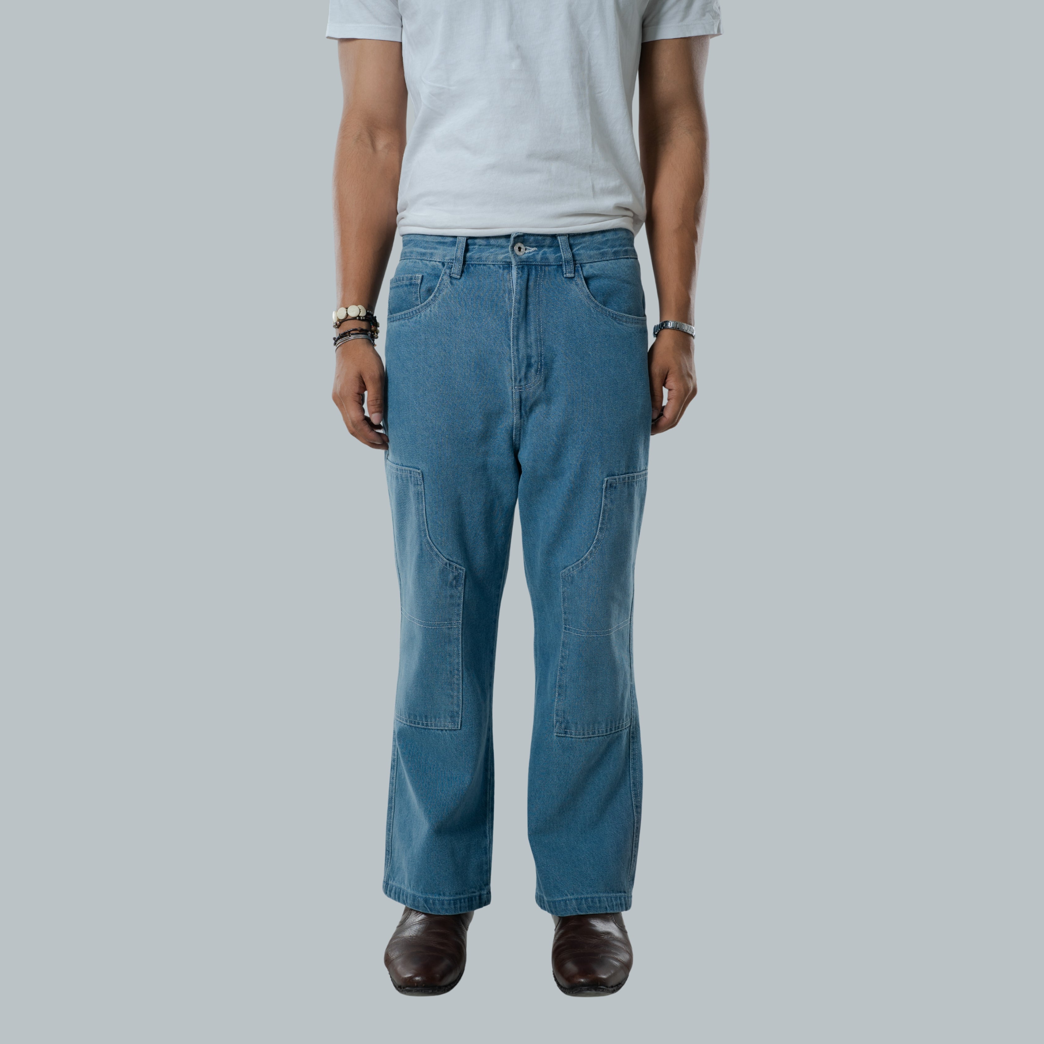 Blue Jay | Patch Panel Straight Cut Denim(unisex)