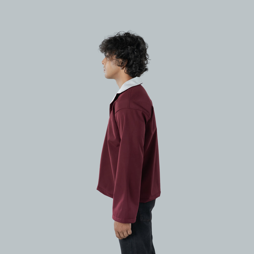 Crimson | Duo Tone Drape Shirt