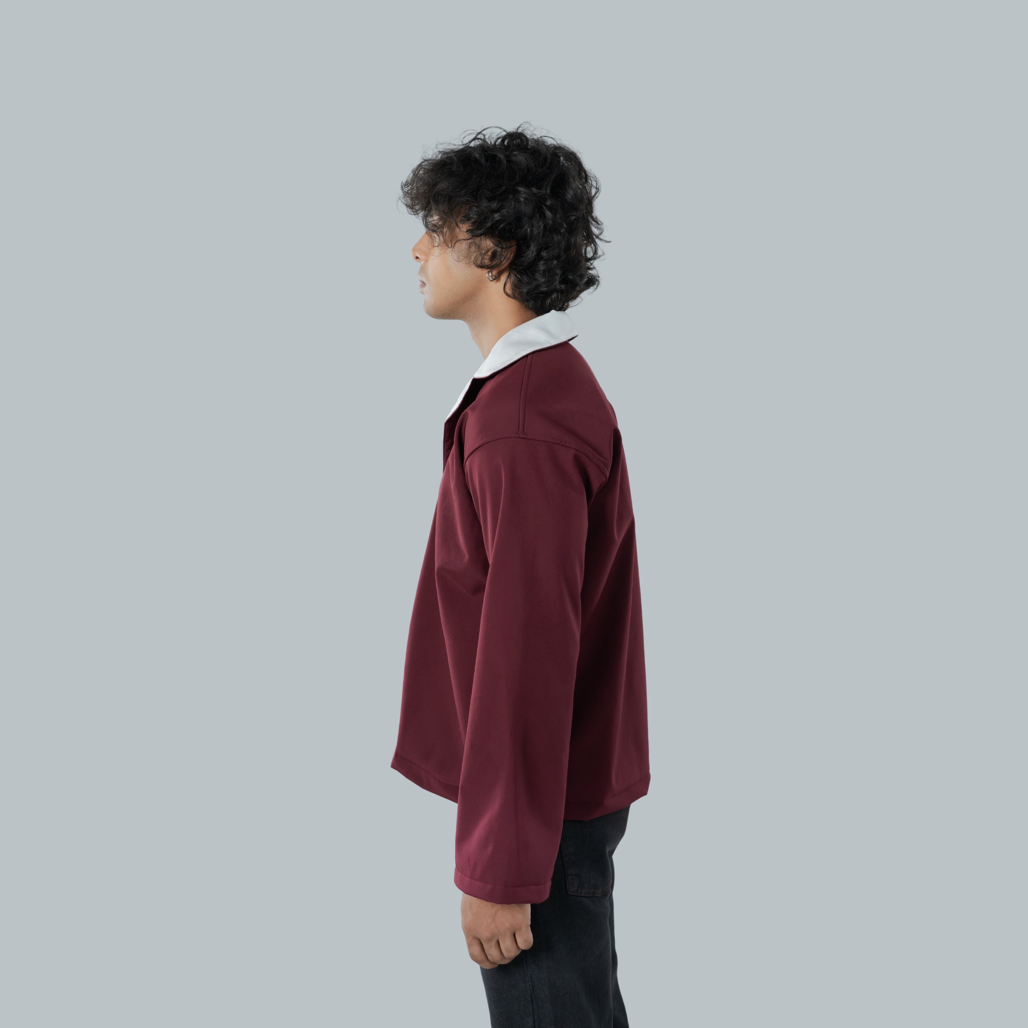 Crimson | Duo Tone Drape Shirt