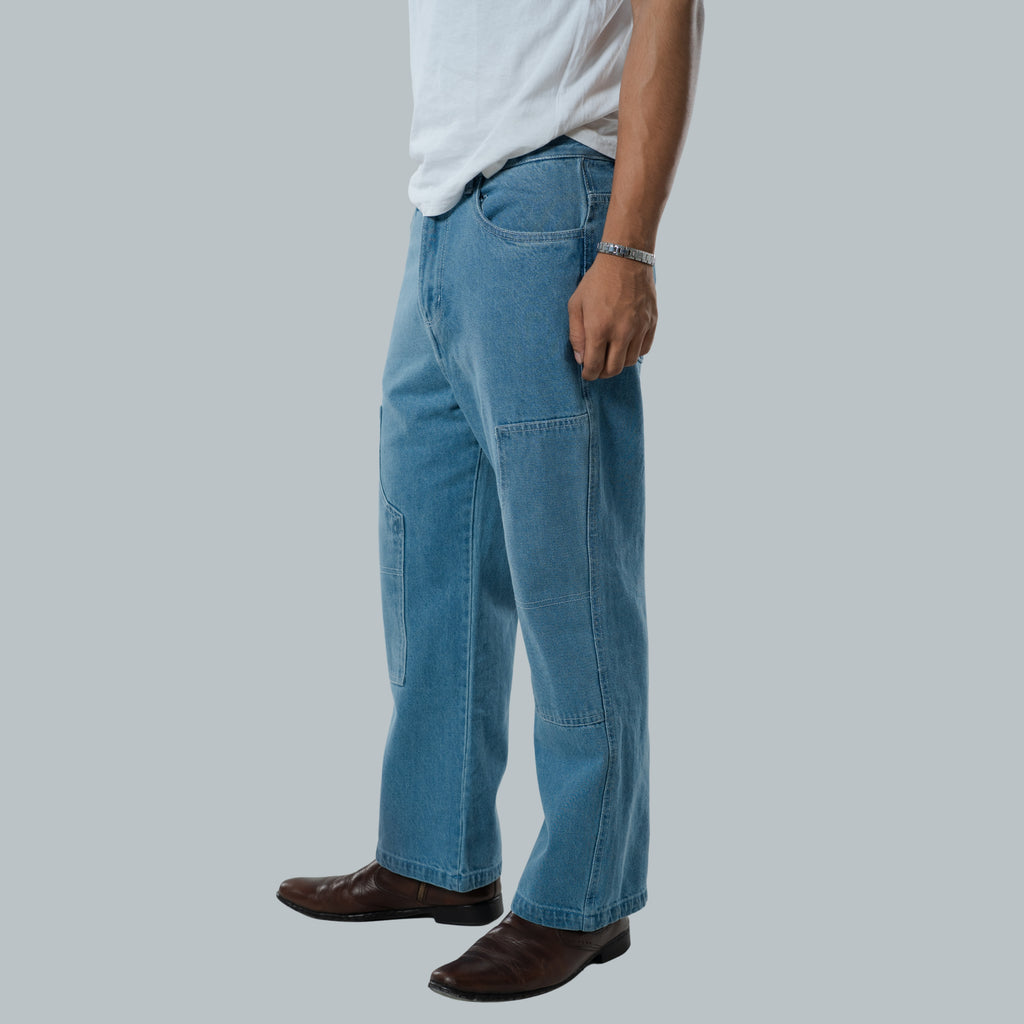 Blue Jay | Patch Panel Straight Cut Denim(unisex)