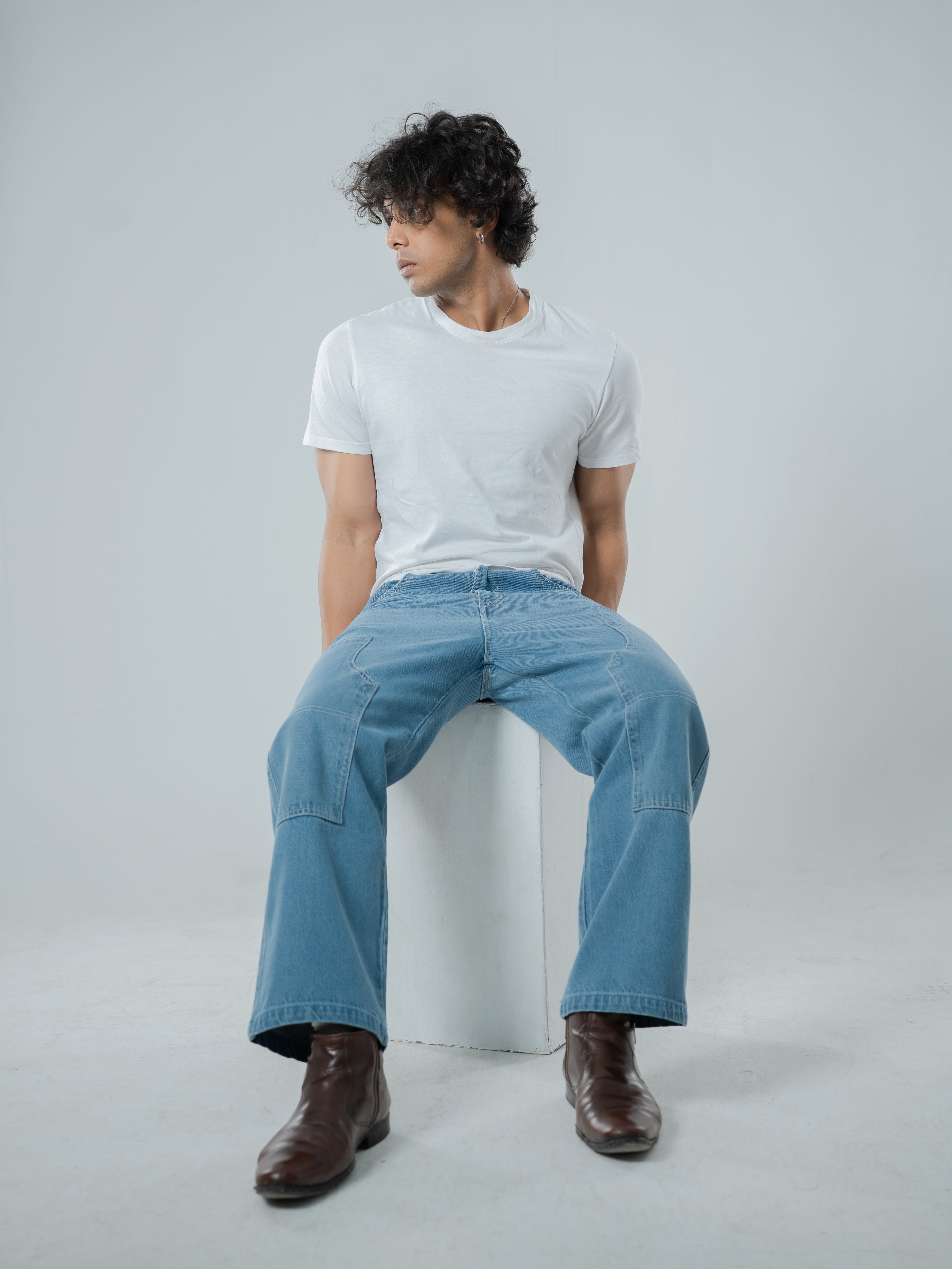 Blue Jay | Patch Panel Straight Cut Denim(unisex)