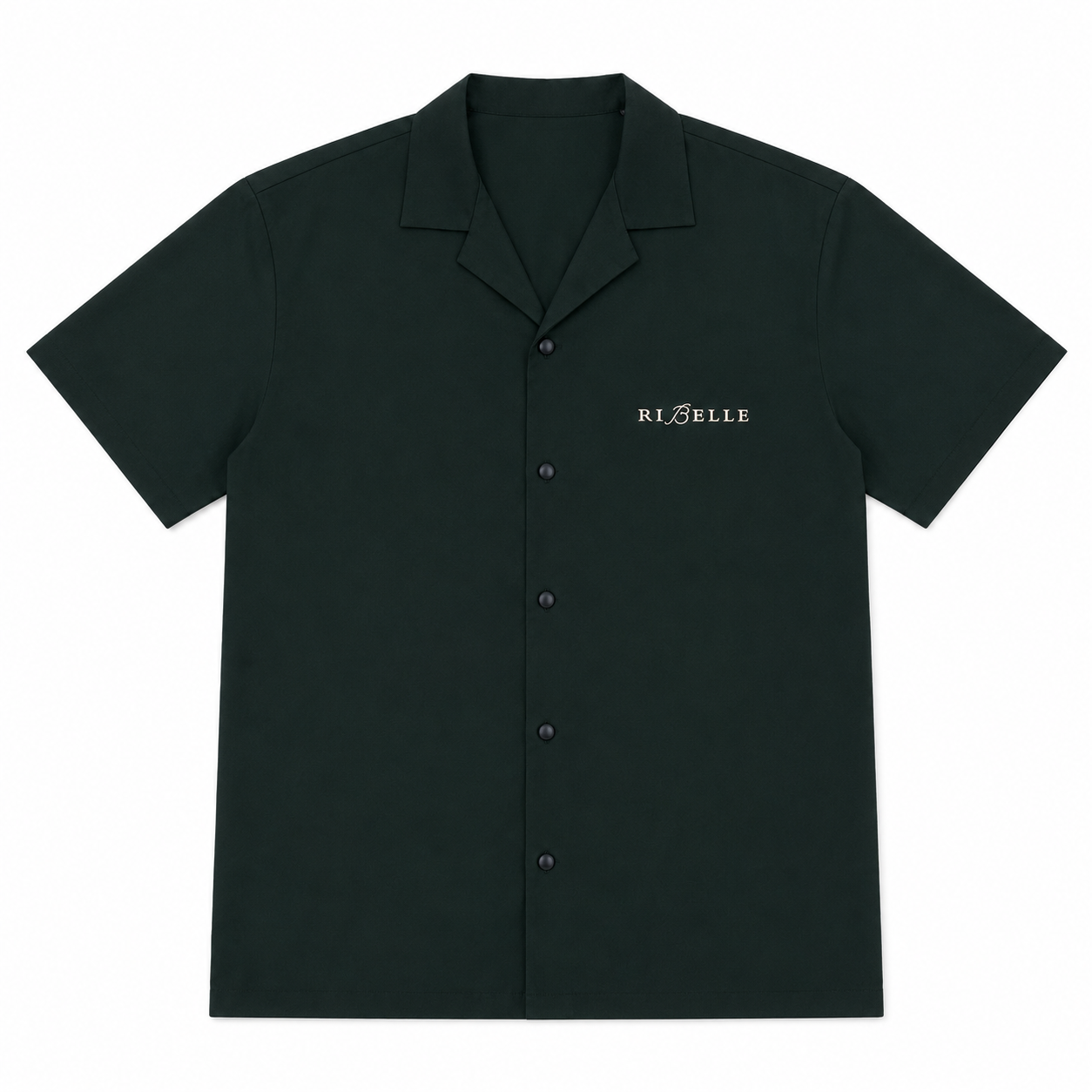 Bottle Green Cuban Drop Shoulder Shirt