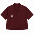 Maroon Cropped Shirt