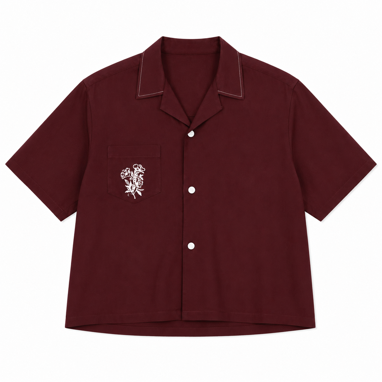Maroon Cropped Shirt