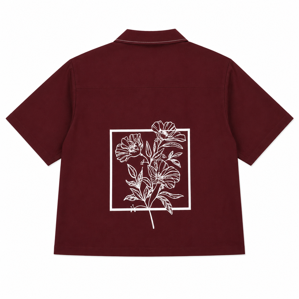 Maroon Cropped Shirt