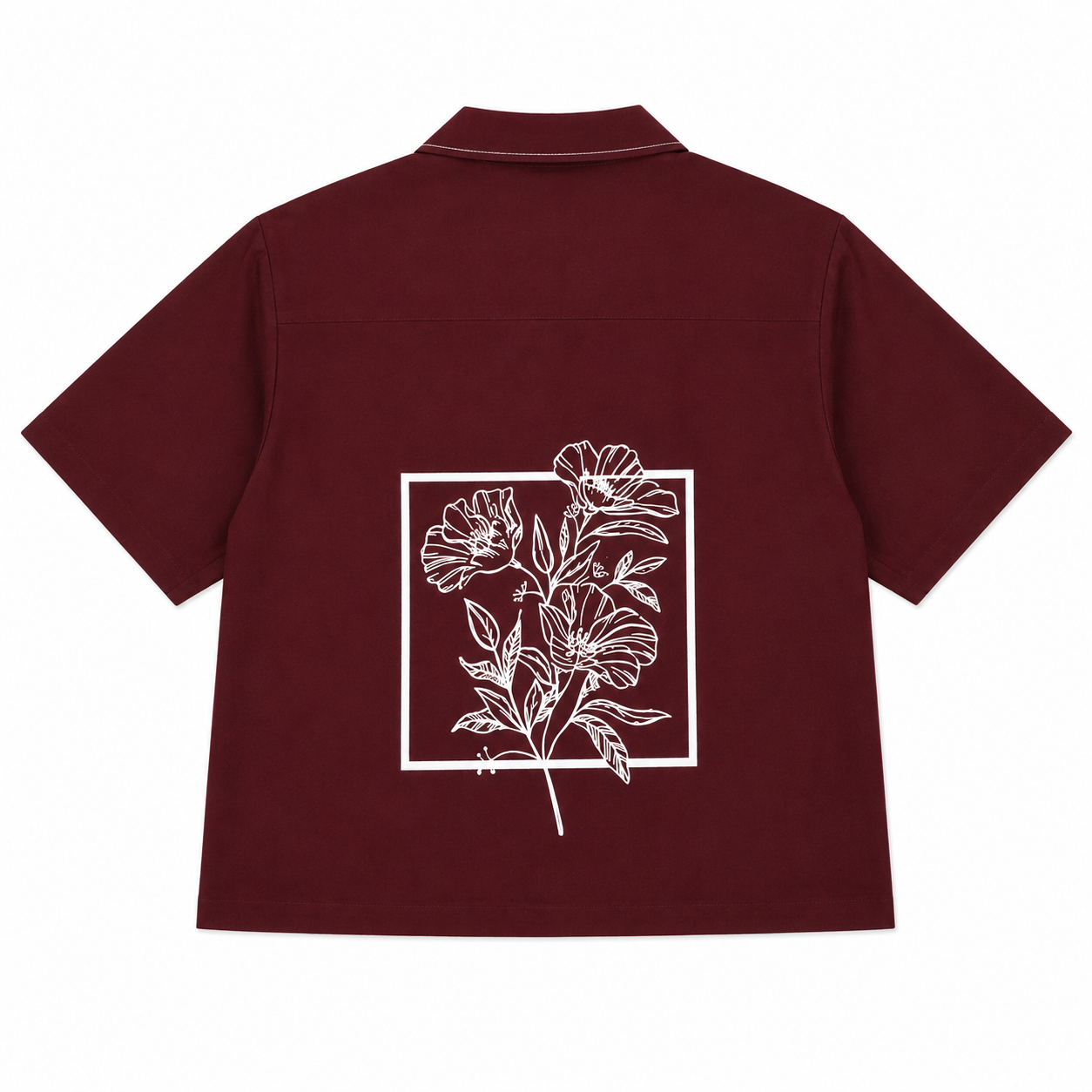 Maroon Cropped Shirt