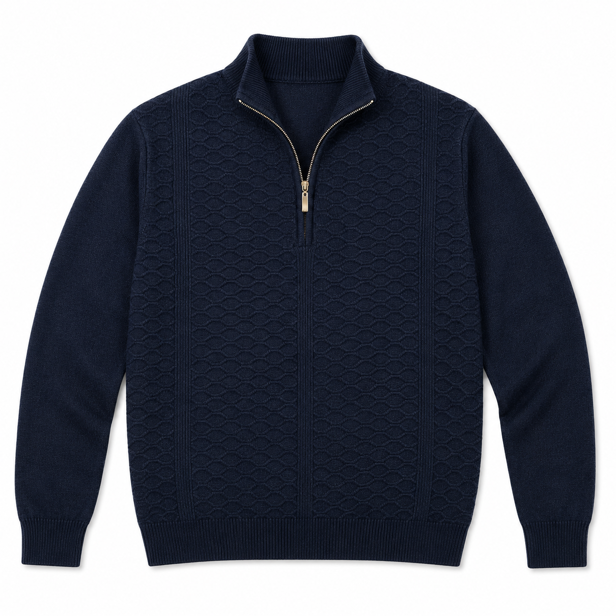 Navy Blue Half Zip Sweater
