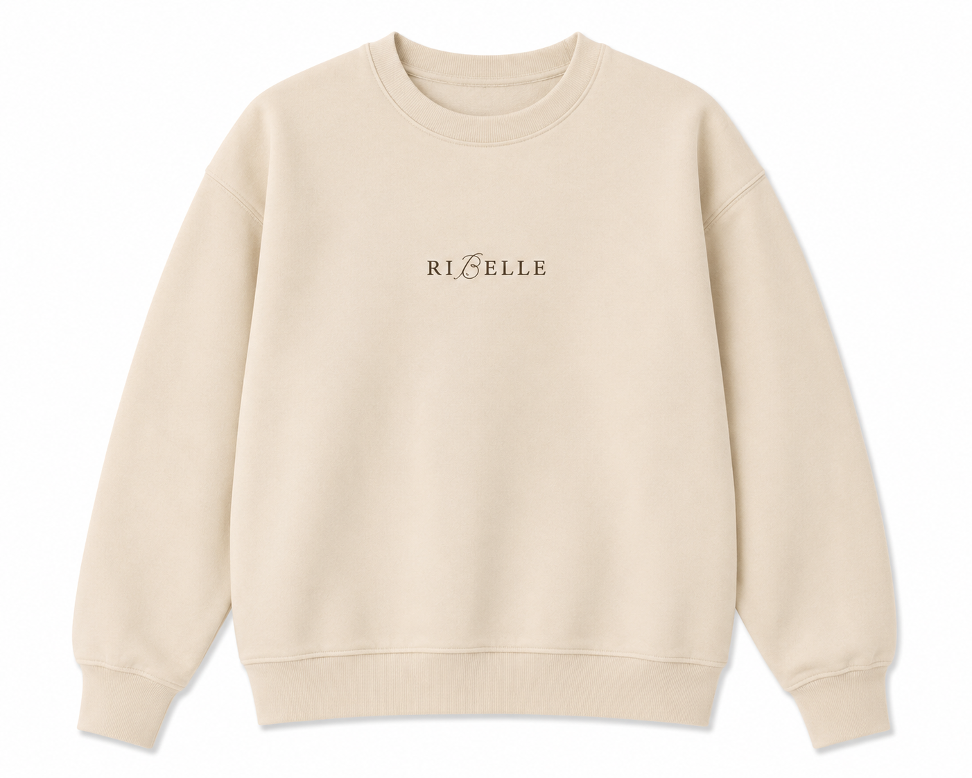 Ivory Sweatshirt With Cherry Blossom Print