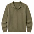 Green Full Sleeve Ribbed Tshirt
