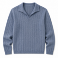 Sky Blue Full Sleeve Ribbed Tshirt