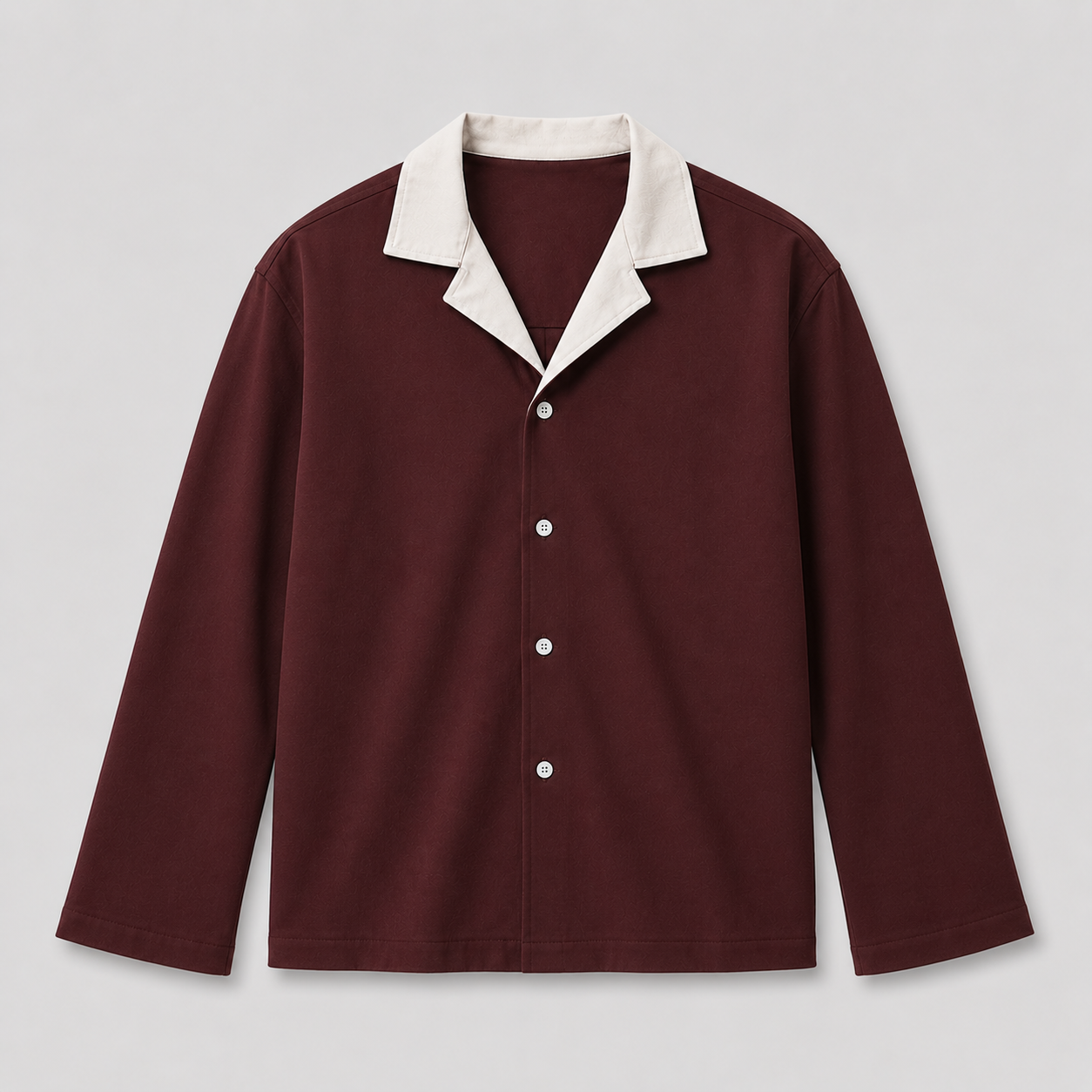 Crimson | Duo Tone Drape Shirt