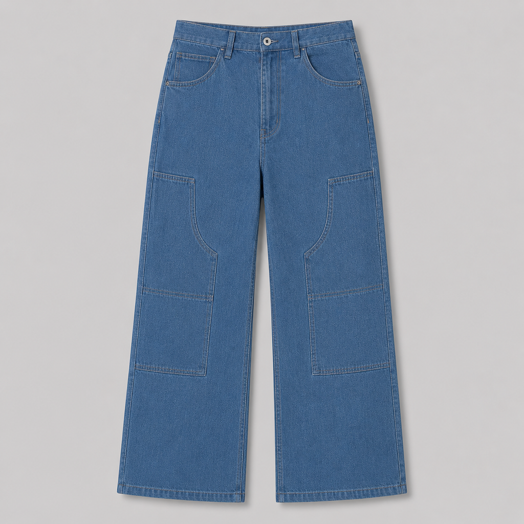 Blue Jay | Patch Panel Straight Cut Denim(unisex)
