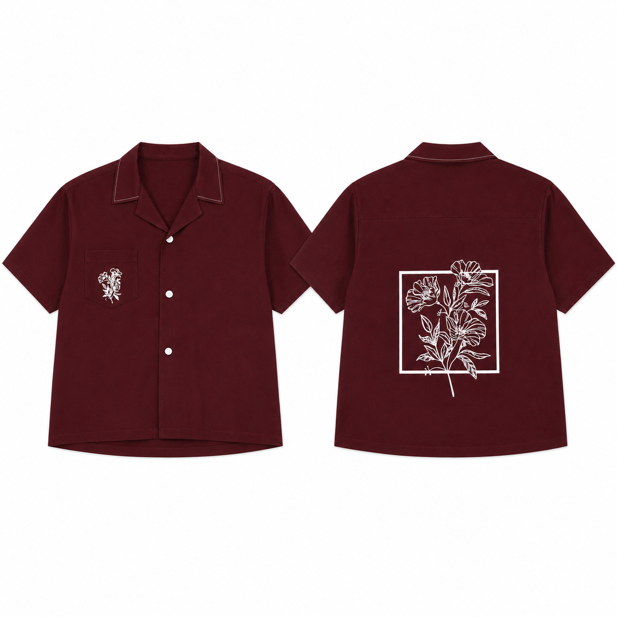 Maroon Cropped Shirt (Female)