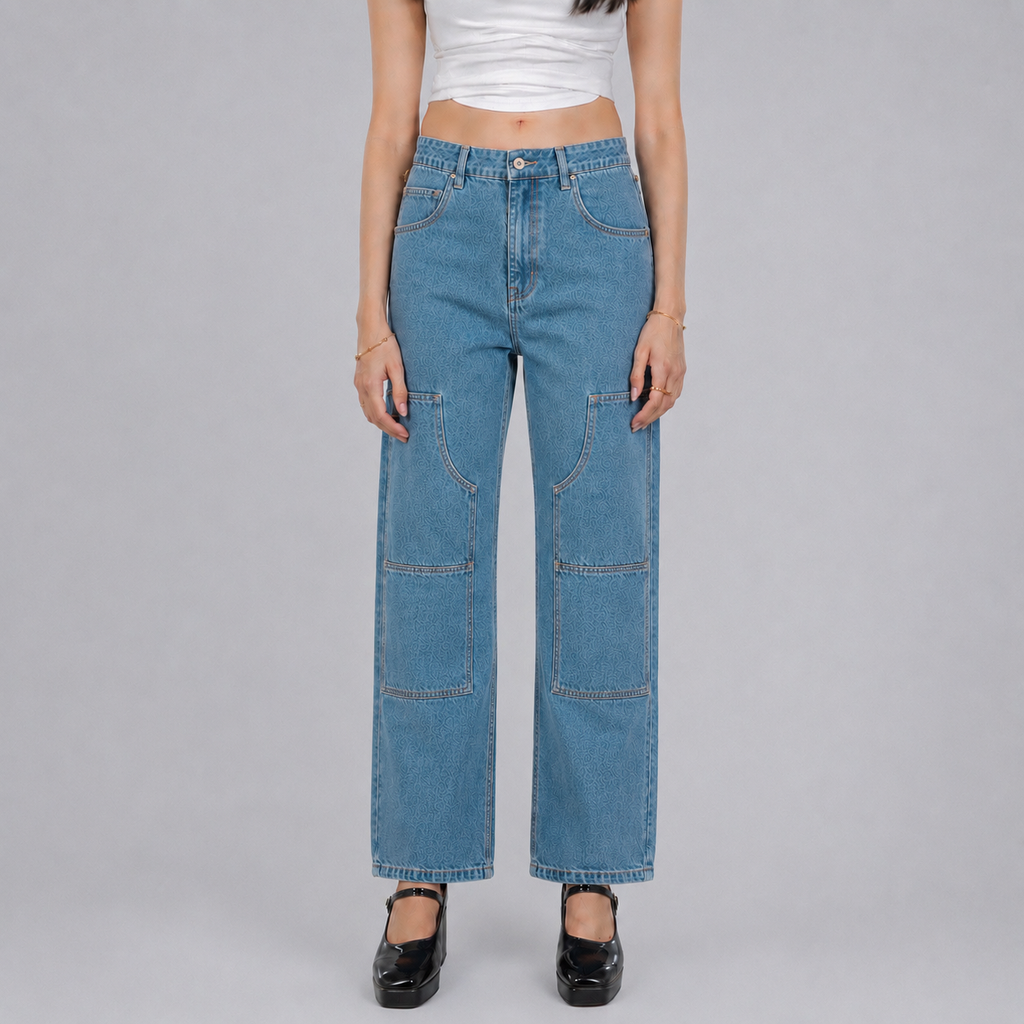 Blue Jay | Patch Panel Straight Cut Denim(unisex)
