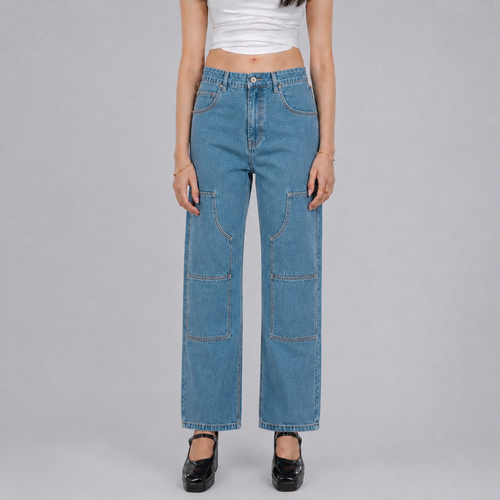 Blue Jay | Patch Panel Straight Cut Denim(unisex)