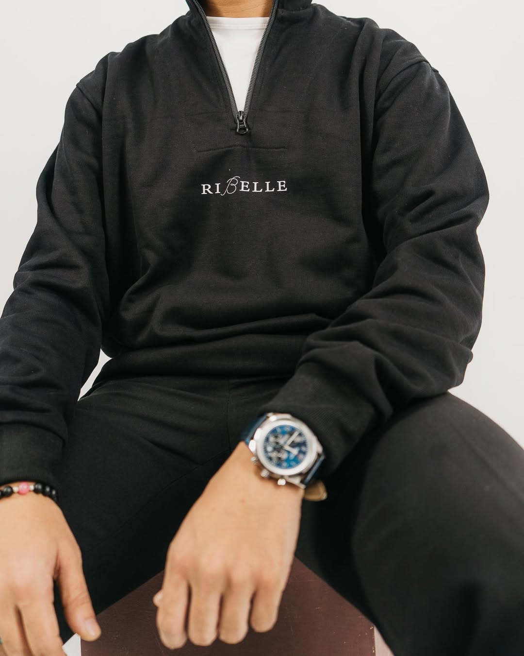 Black Half Zip Sweater